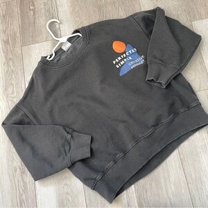 Zara Kids Sweatshirt crewneck graphic long sleeve kids Gray (size 9-10) casual